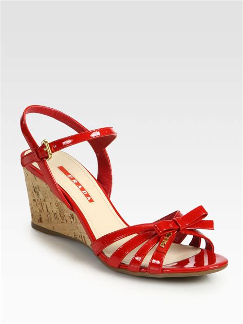 prada womens wedge sandals|designer prada flat sandals.